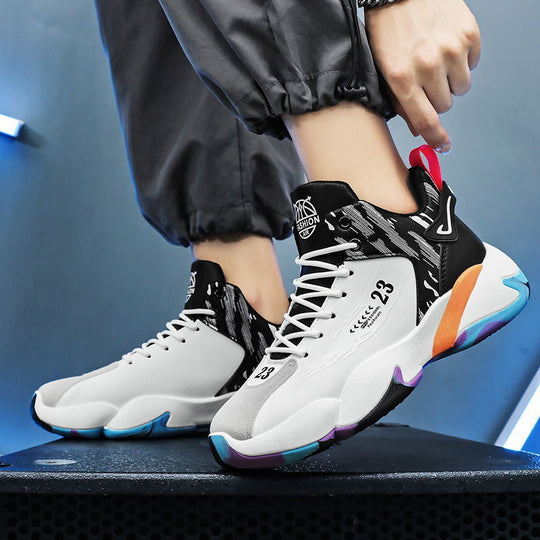 Damen Hochgeschnürte Sport Sneakers mit stoßdämpfendem Design und stylishem Obermaterial R&B