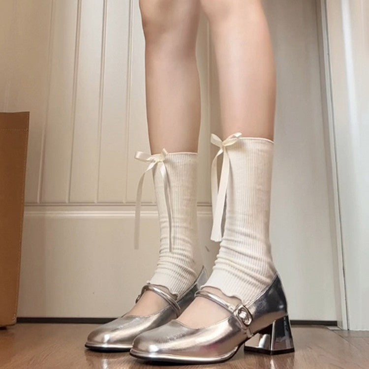 Damen elegante Schnür-Ballerinas mit glänzendem Riemchen R&B