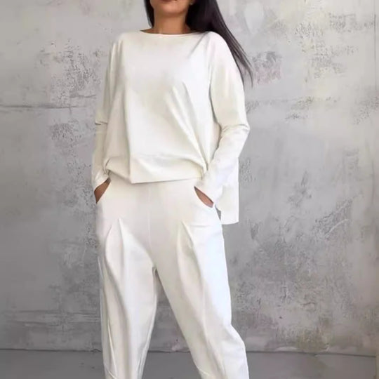 Damen lässiges Zweiteiliges Set aus hochwertiger Viskose R&B
