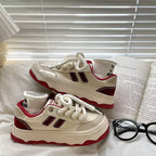 Damen modische Chunky Sneakers mit breiten Schnürsenkeln R&B