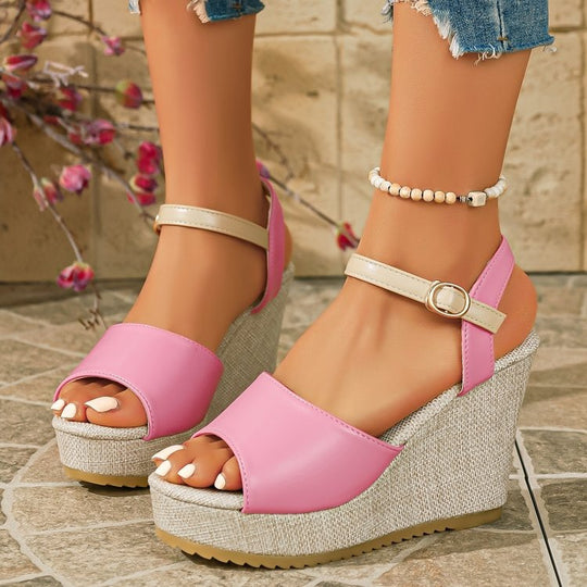 Damen Wedge-Sandalen mit elegantem Riemendetail R&B