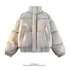 Damen Stylische Daunenjacke mit hoher Kragen und elastischen Ärmelabschlüssen R&B