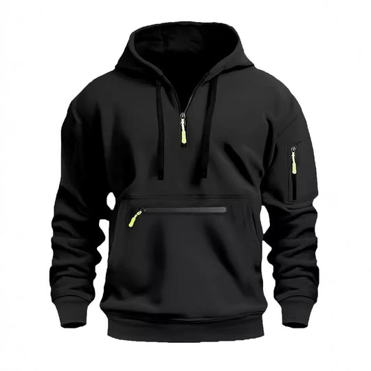 Herren modischer Kapuzenpullover mit praktischen Reißverschluss-Taschen R&B