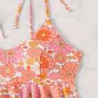 Damen Tankini mit fließendem Rüschenschnitt und floralem Design R&B