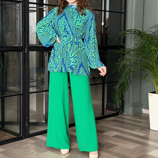 Damen modische Bluse mit voluminösen Ärmeln R&B