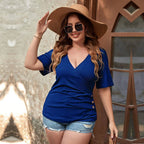 Damen Wickelbluse R&B