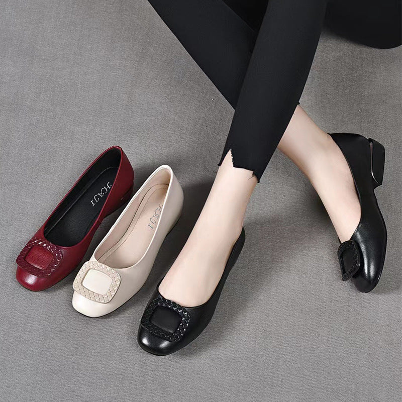 Damen Klassische Ballerinas mit modischem Schnallen-Design R&B