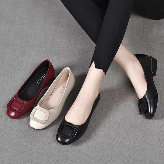 Damen Klassische Ballerinas mit modischem Schnallen-Design R&B