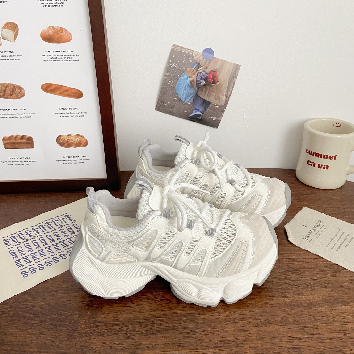 Damen Sportliche Lauf-Sneaker mit atmungsaktiver Netz-Oberfläche und dämpfender Sohle R&B