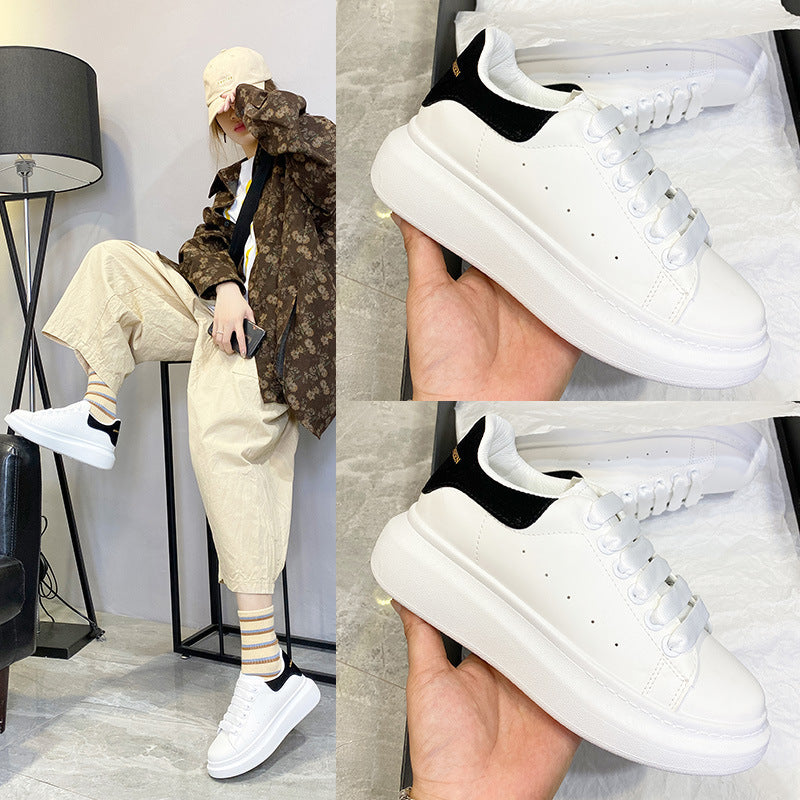Damen Modische Plattform-Sneakers mit hochgezogener Sohle R&B