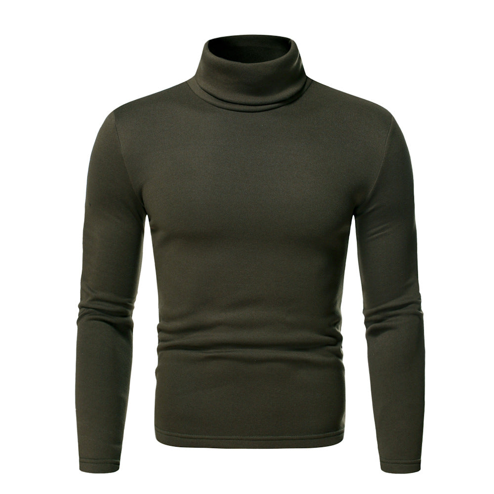 Herren Rollkragenpullover aus weichem Baumwollmix mit körperbetontem Schnitt R&B