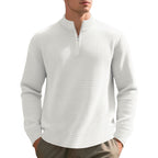 Herren bequemer Fleece-Hoodie mit hohem Kragen und praktischem Reißverschluss R&B
