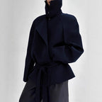 Damen Modische Jacke mit hohem Kragen und taillierter Silhouette R&B