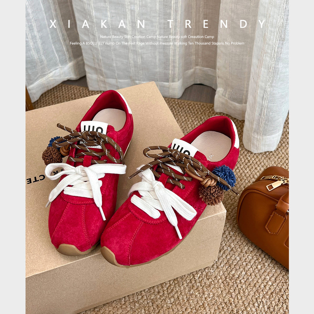 Damen modische und komfortable Sneakers mit innovativen Schnürdetails R&B