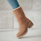 Damen Komfortable Stiefeletten mit kuscheligem Kunstfellrand und moderner Sohle R&B