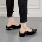 Damen elegante Spitze Ballerinas mit modischem Absatz