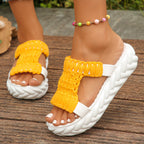 Damen trendige Badesandalen mit hoher rutschfester Sohle R&B