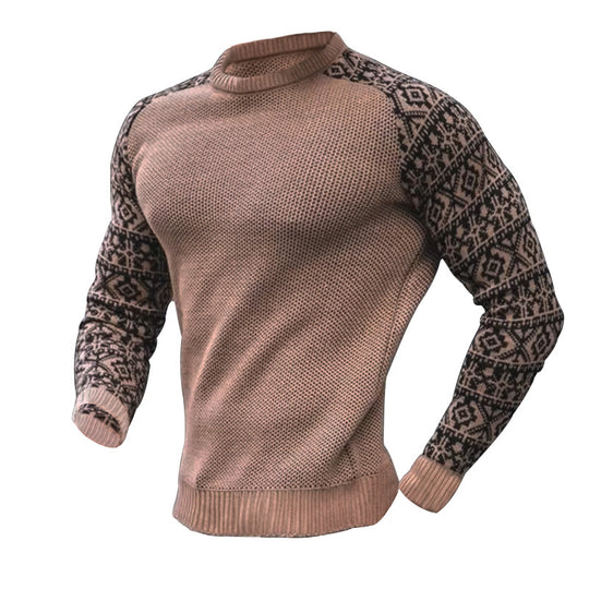Herren Strickpullover mit grafischem Muster und strukturiertem Design R&B