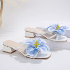 Damen Sandalen mit dekorativem Blumendetail R&B