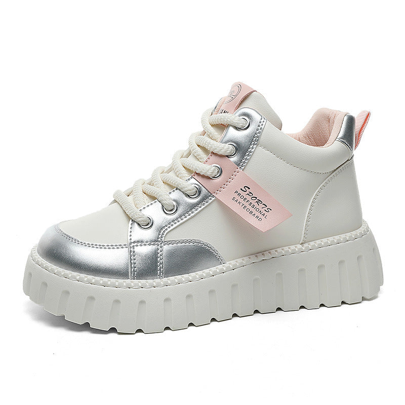 Damen Modische High-Top Sneakers mit sportlichem Design und robustem Sohlenprofil R&B