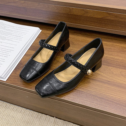 Damen elegante Sling-Pumps mit dekorativem Riemen und komfortablem Blockabsatz R&B