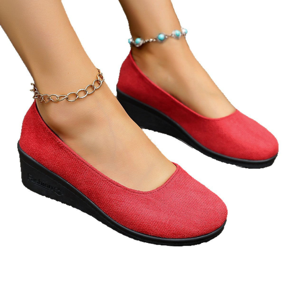Damen Wedge-Ballerinas mit komfortabler Fußbettung und elegantem Design R&B