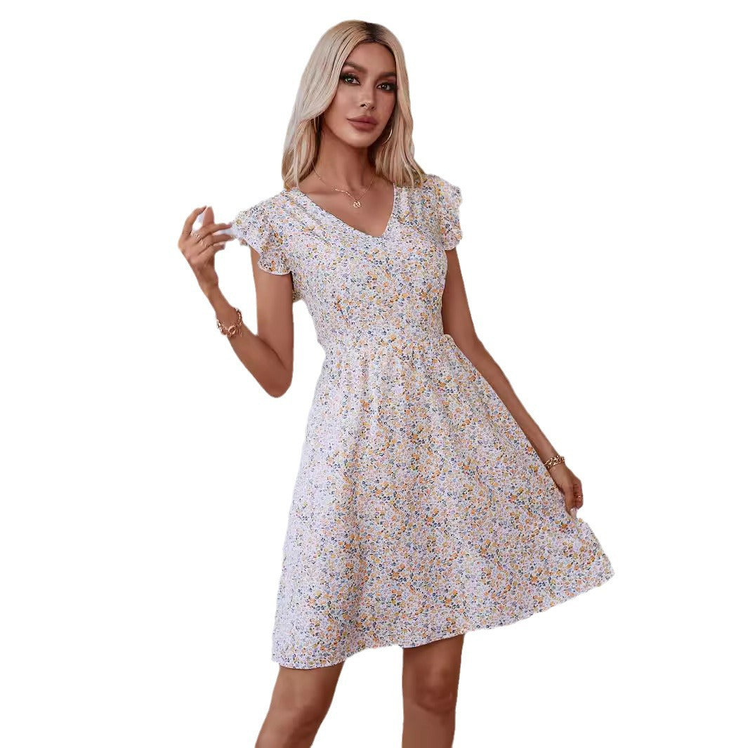 Damen verspielt fließendes Sommerkleid R&B