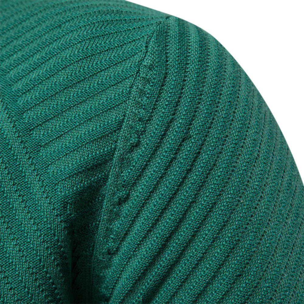 Herren Strickpullover mit modernem diagonalen Muster R&B