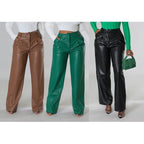 Damen Elegante und stilvolle Kunstlederhose R&B