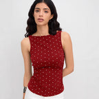 Damen Chic Rollkragen Top mit Raffung und Bindegürtel R&B