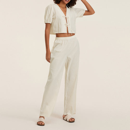 Damen luftiges Sommer-Jumpsuit mit Raffung R&B