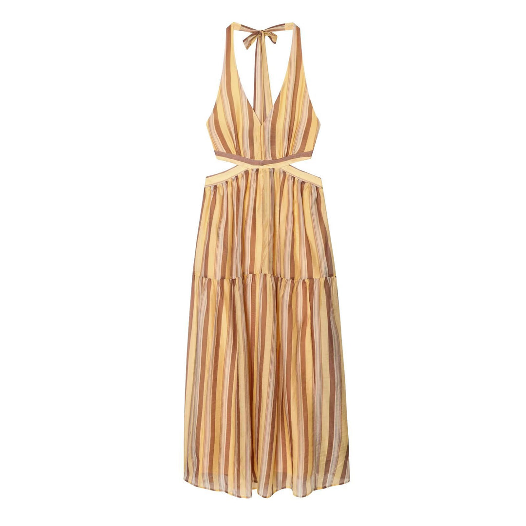 Damen Sommerkleid mit tiefem Ausschnitt und Cut-Outs R&B