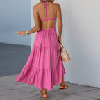 Damen Maxikleid mit gestricktem Oberteil und voluminösem Rock R&B