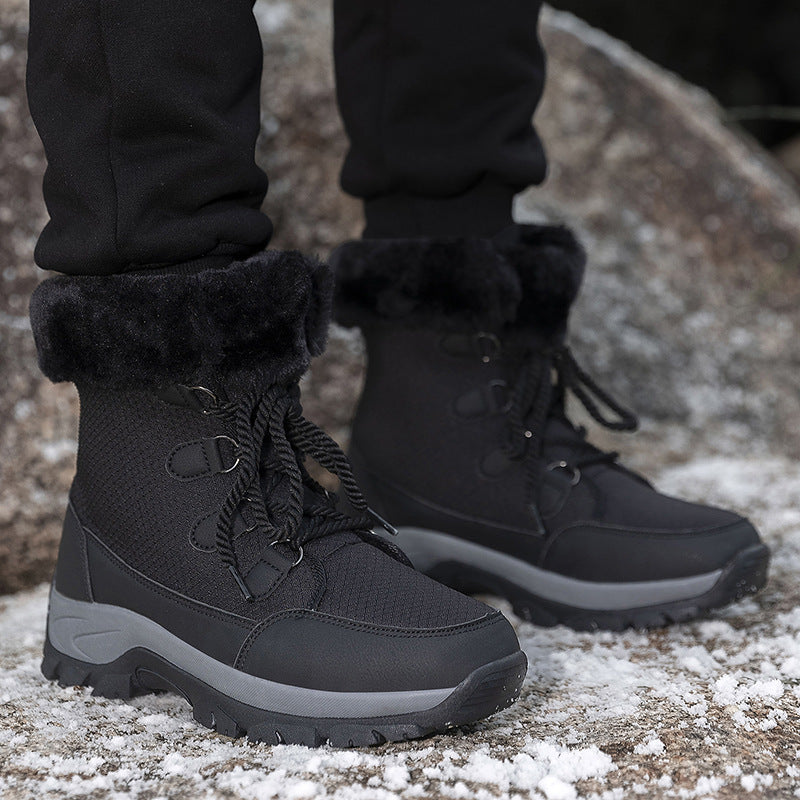 Damen Fleecegefütterte Winter-Boots mit rutschfester Sohle und hohem Knöchelschutz R&B