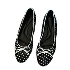 Damen Ballerinas mit klassischem Punktedesign und flexiblem Komfortfußbett R&B