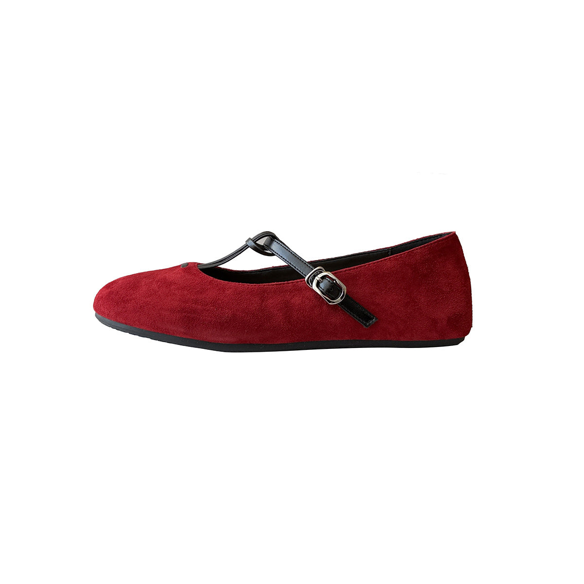 Damen Elegante Ballerinas mit modischem Riemchen aus weichem Veloursleder R&B