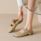 Damen Slipper mit modischem Knotendetail