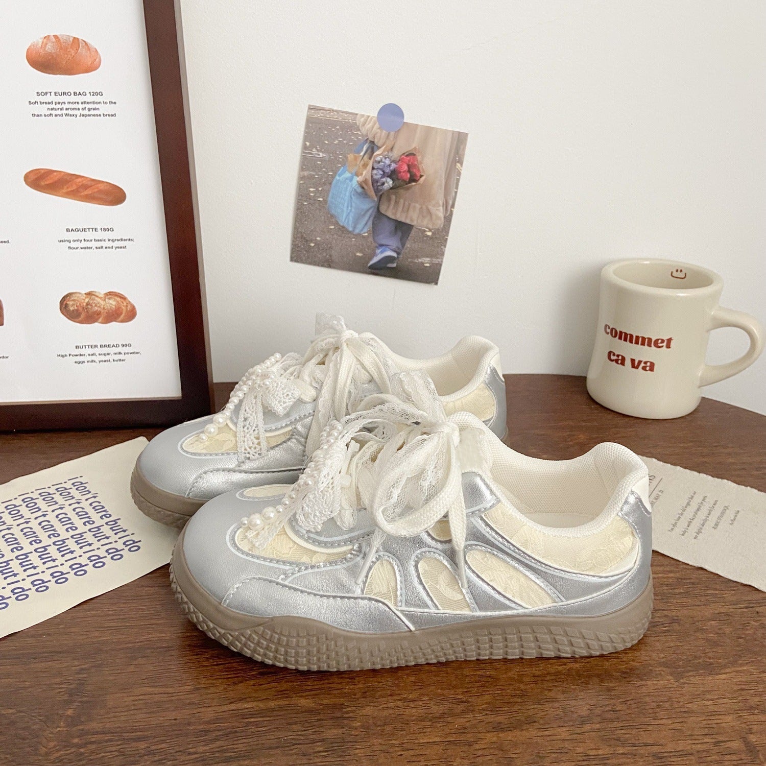 Damen modische Sneaker mit einzigartigen Schnürdetails R&B