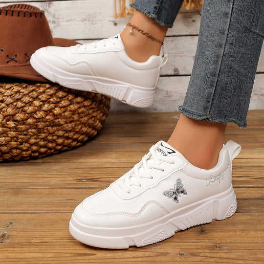 Damen Bequeme Sneakers mit verspieltem Schmetterlingsmotiv R&B