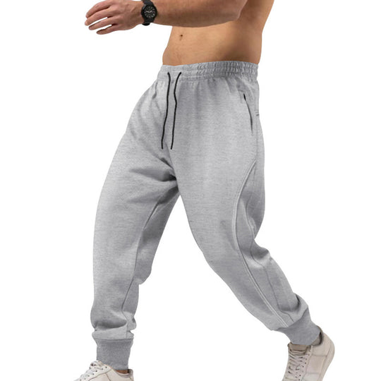 Herren sportliche Sweatpants mit seitlichen Reißverschlusstaschen und elastischem Bund R&B