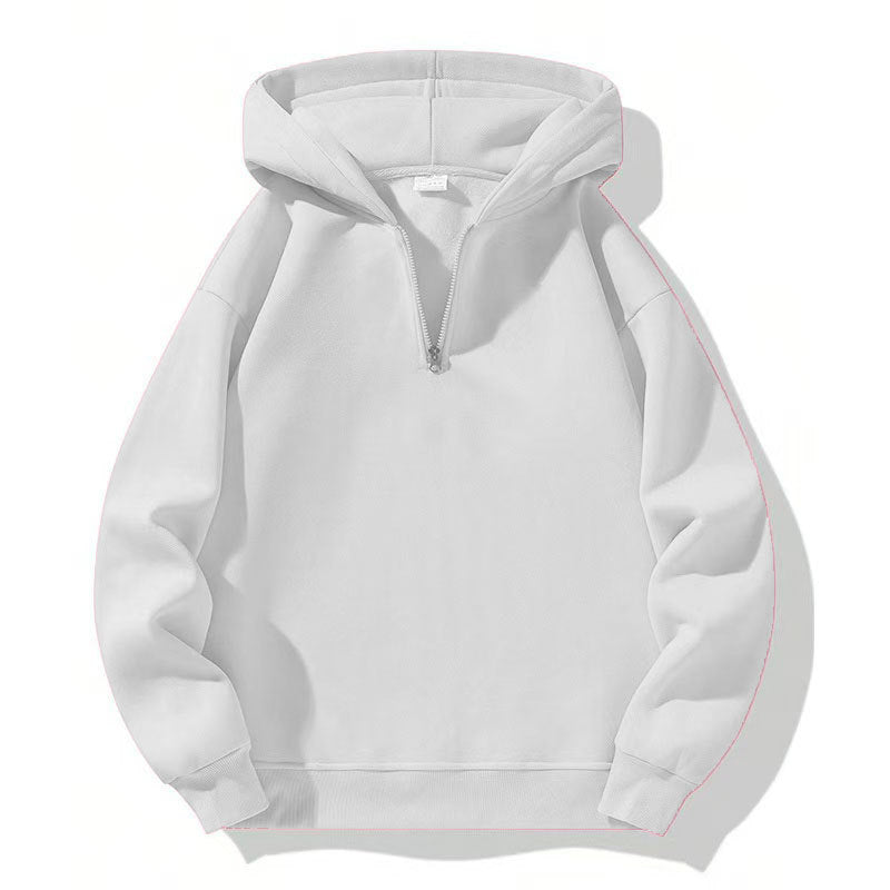 Herren sportlicher Kapuzenpullover mit halbem Reißverschluss R&B