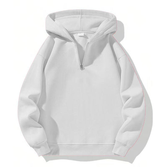 Herren sportlicher Kapuzenpullover mit halbem Reißverschluss R&B