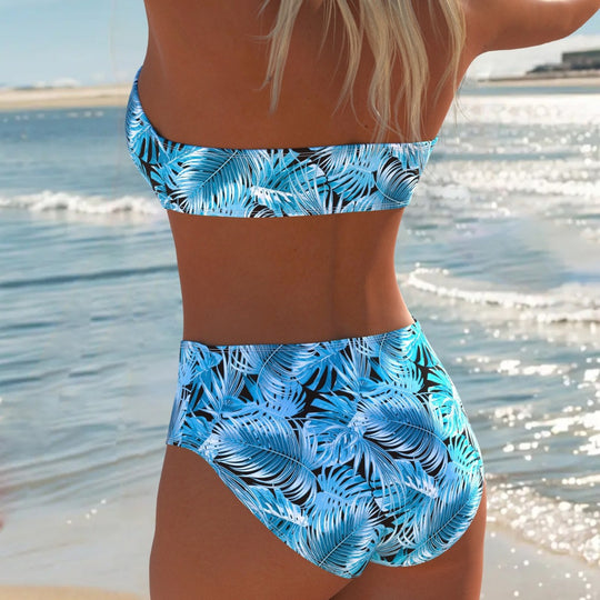 Damen Balconette Bikini mit floralem Design und verstellbaren Trägern R&B