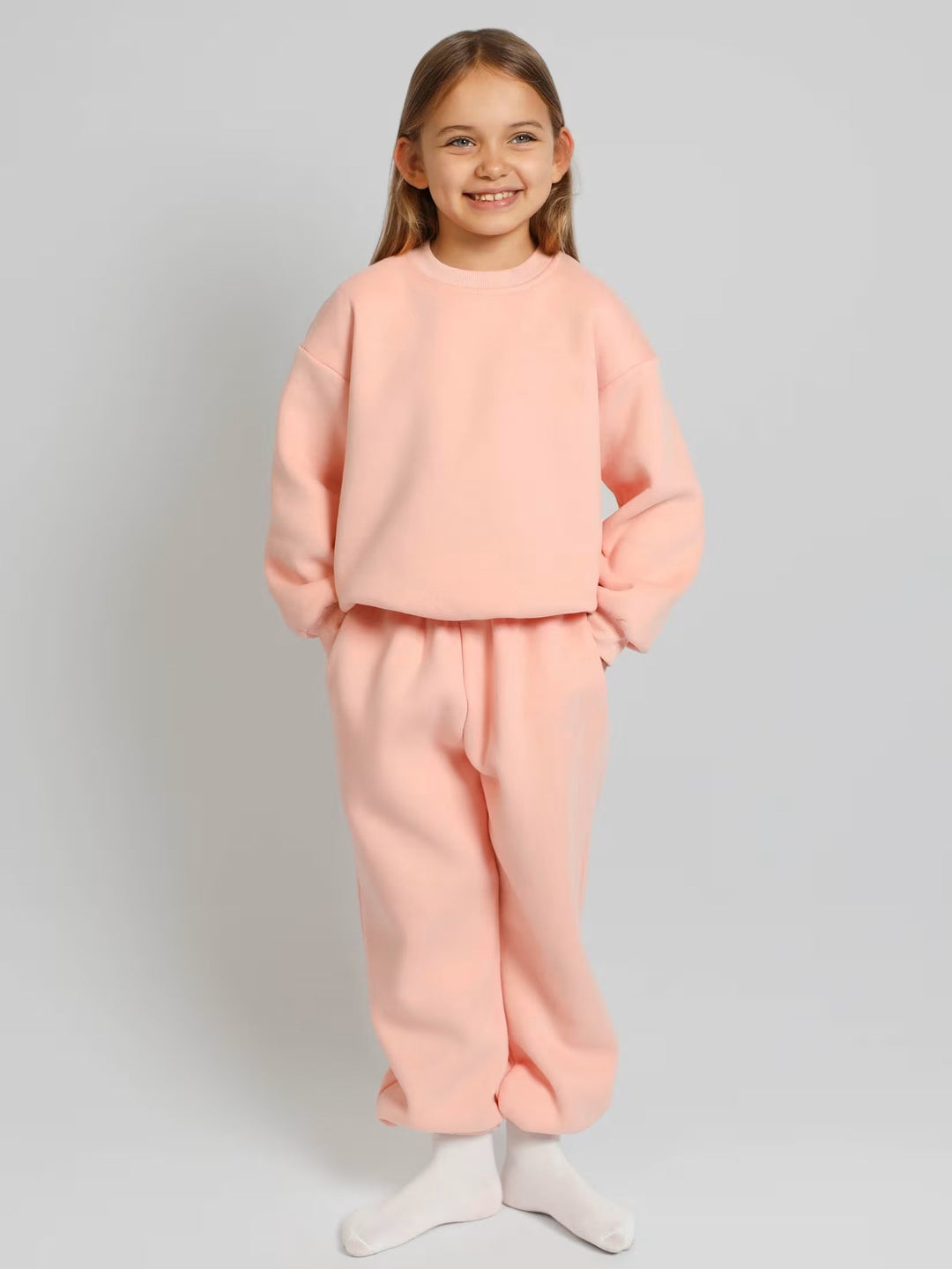 Damen lässiges Sweat-Set mit voluminösem Oberteil und bequemen Jogginghosen R&B