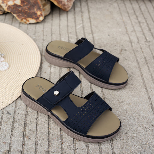 Damen Komfortable Sandalen mit verstellbaren Riemen und atmungsaktiver Oberfläche R&B