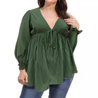 Damen Bluse mit eleganten Rüschendetails und modischem Print R&B