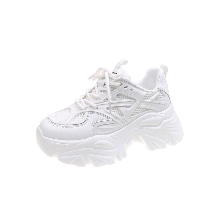 Damen sportliche Chunky Sneakers mit atmungsaktiver Mesh-Oberfläche und rutschfester Sohle R&B