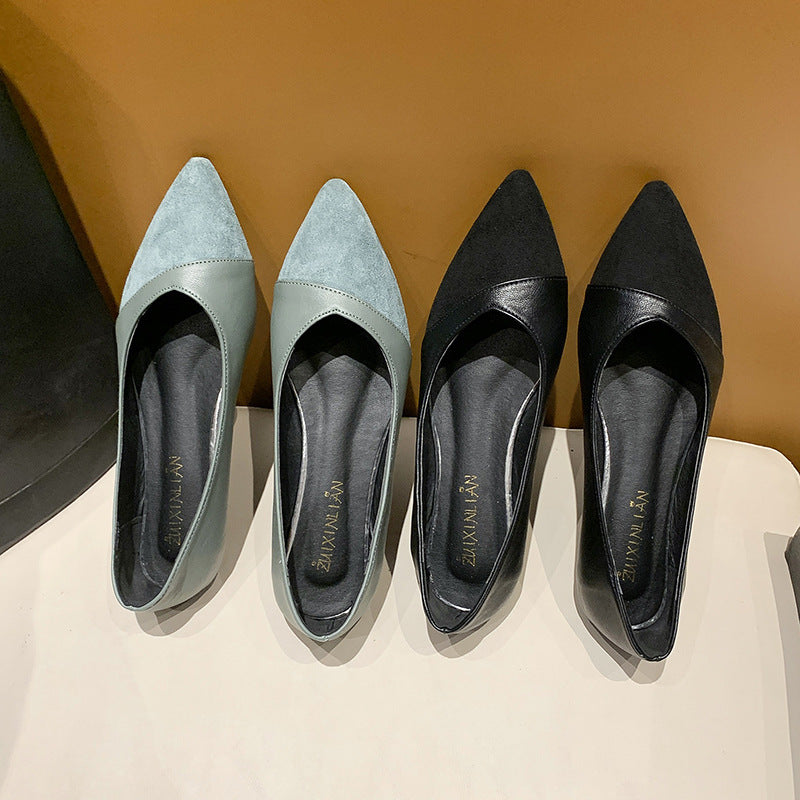 Damen elegante Ballerinas mit spitzem Zehenbereich R&B