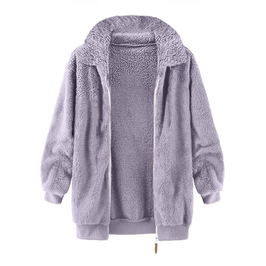 Damen Fleece-Jacke im Oversized-Stil R&B