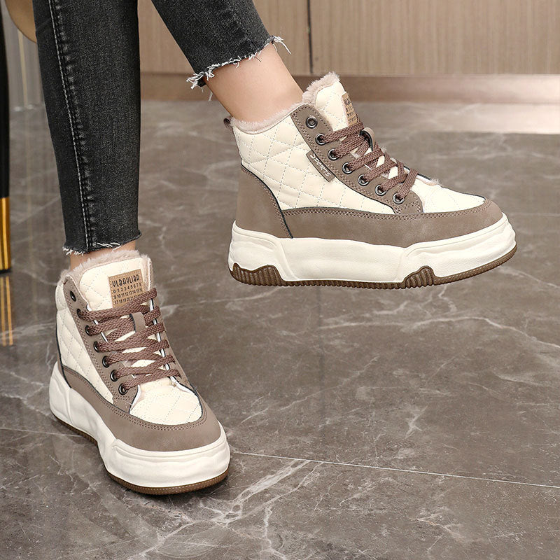 Damen Modische Winter Sneaker mit kuscheligem Innenfutter und robustem Profil R&B